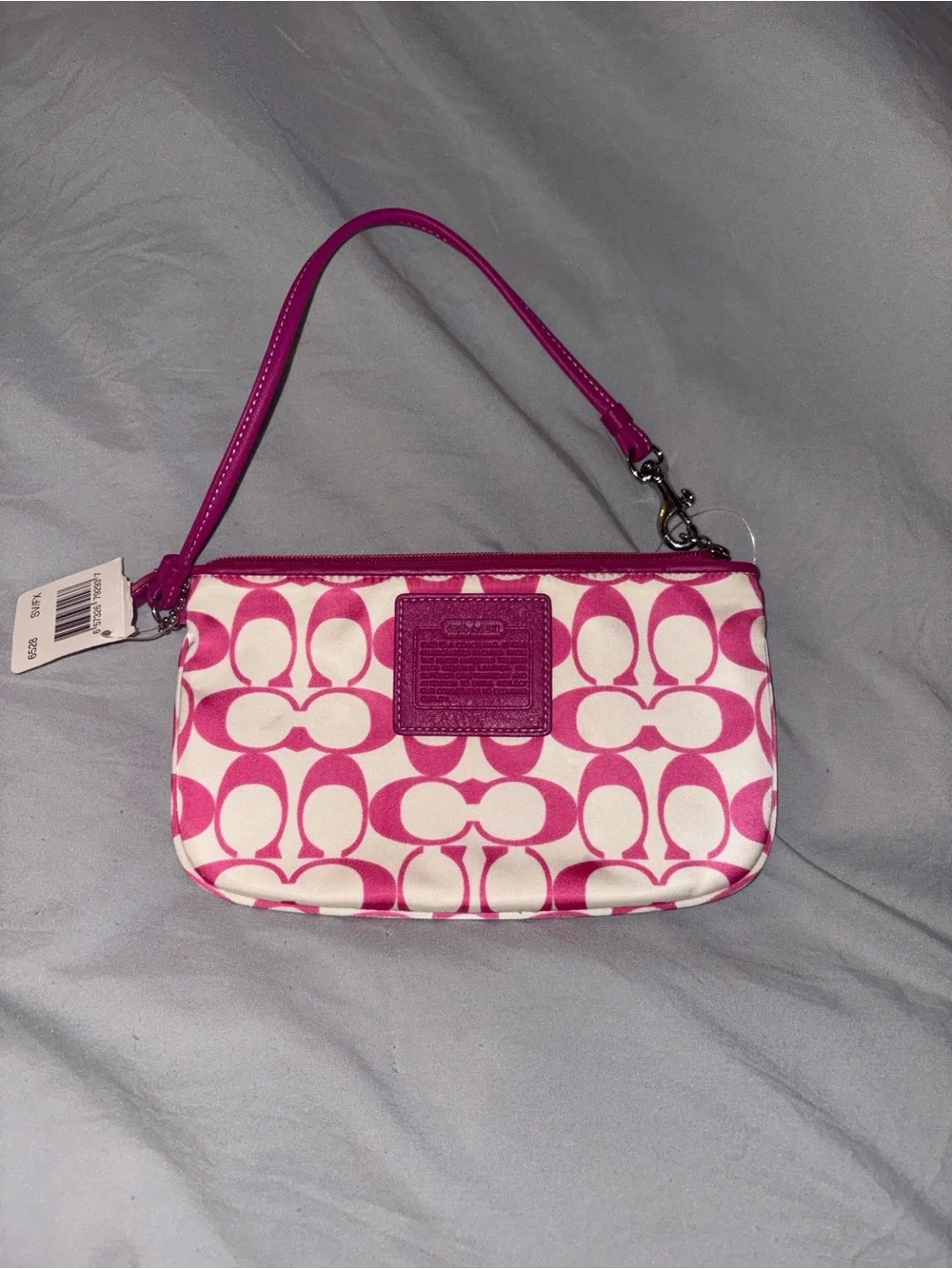 NWT Vintage Coach Peyton Dream C Signature Canvas Wristlet with Strap
